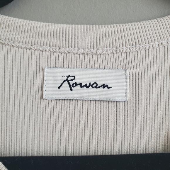 Rowan Dylan Knit Maxi Tank Dress Ribbed Slit In Bone Cream Size XS - Picture 4 of 8